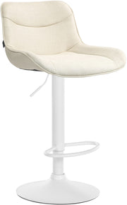 Barkruk Vonore Stof creme,wit creme