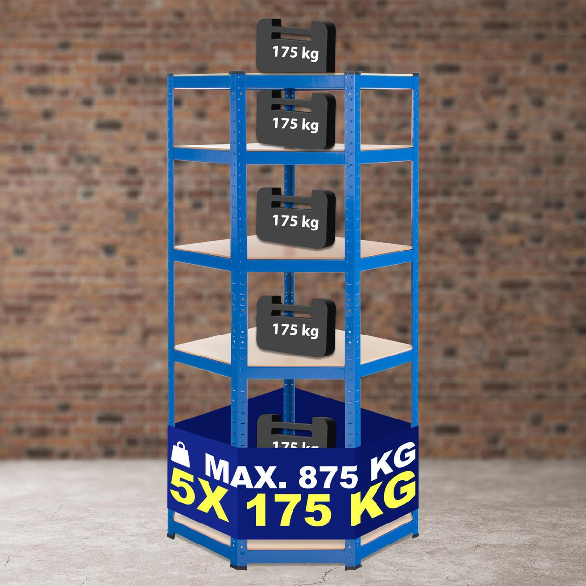 Hoekstelling FLINT blauw,100x80x180 cm blau