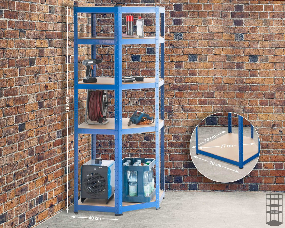 Hoekstelling FLINT blauw,100x80x180 cm blau