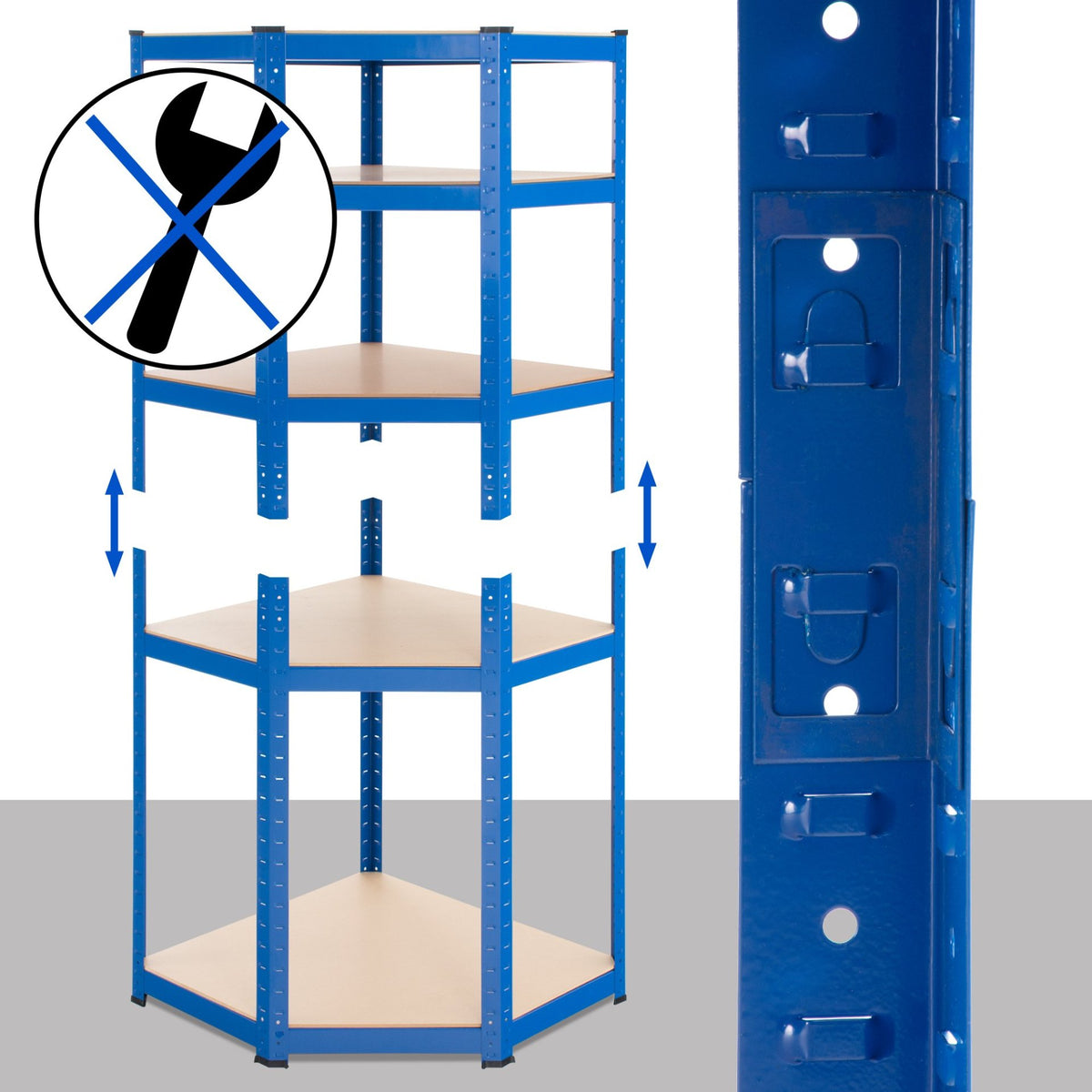 Hoekstelling FLINT blauw,100x80x180 cm blau