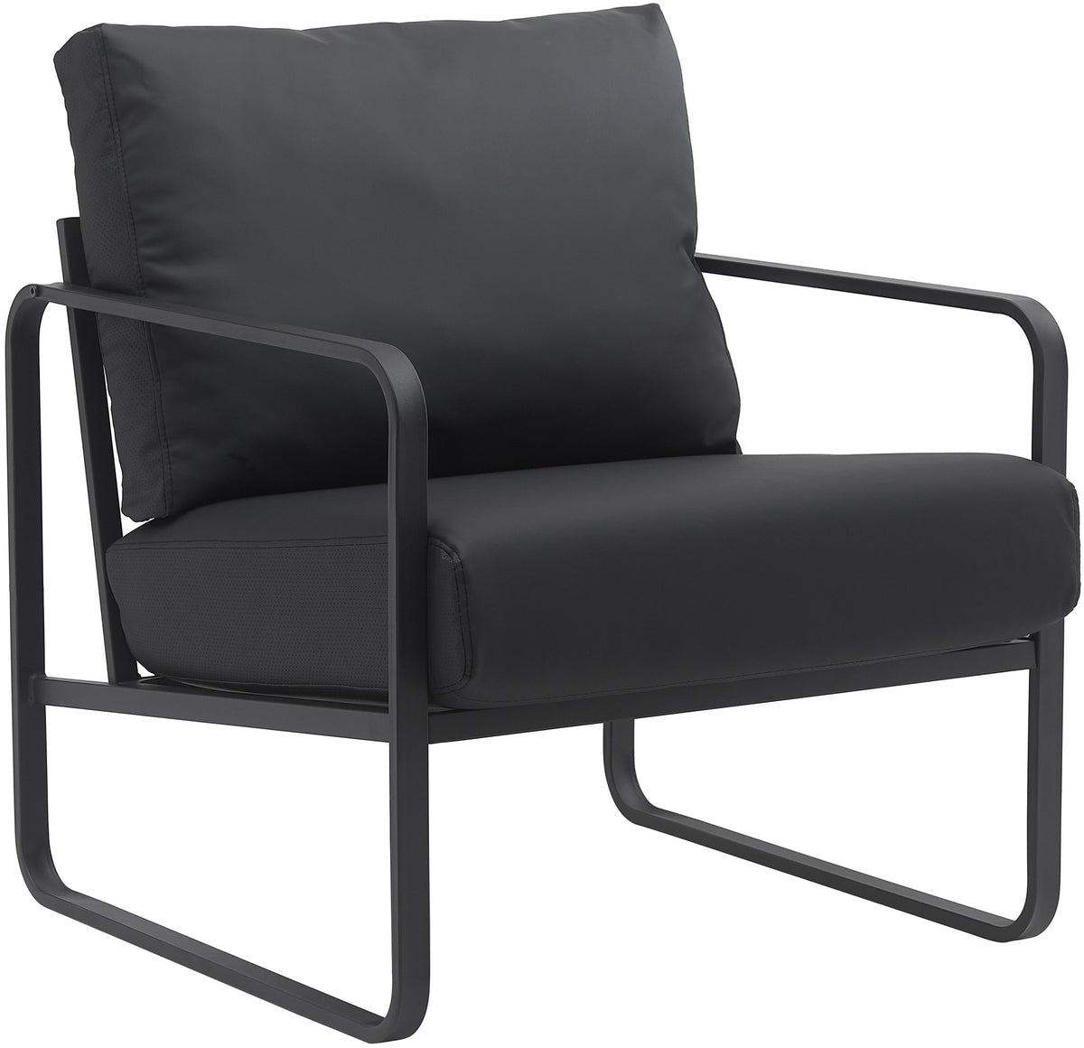 Fauteuil Manea zwart,Kunstleer schwarz