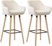 Set van 2 Barkrukken Grant stof beige beige