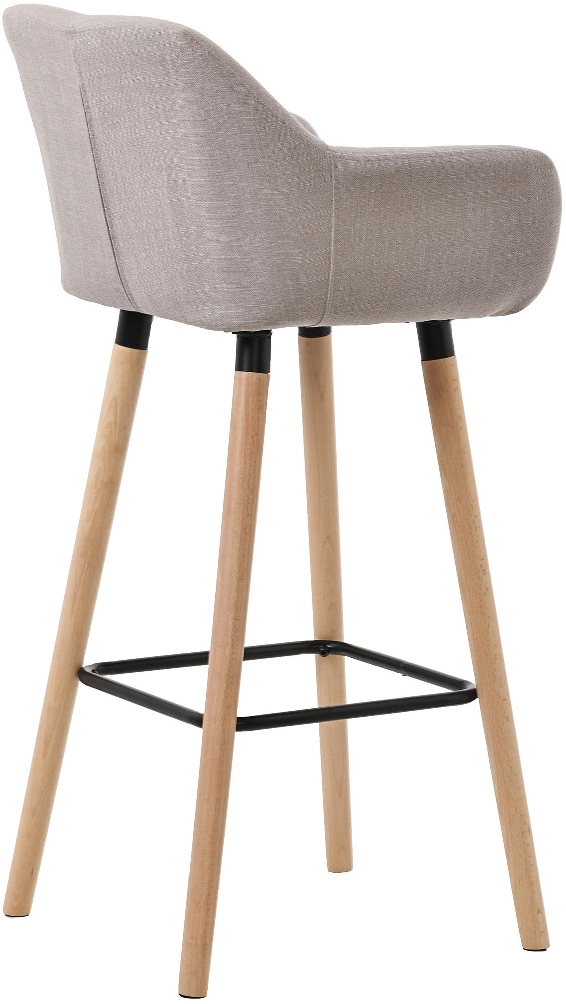 Set van 2 Barkrukken Grant stof taupe taupe