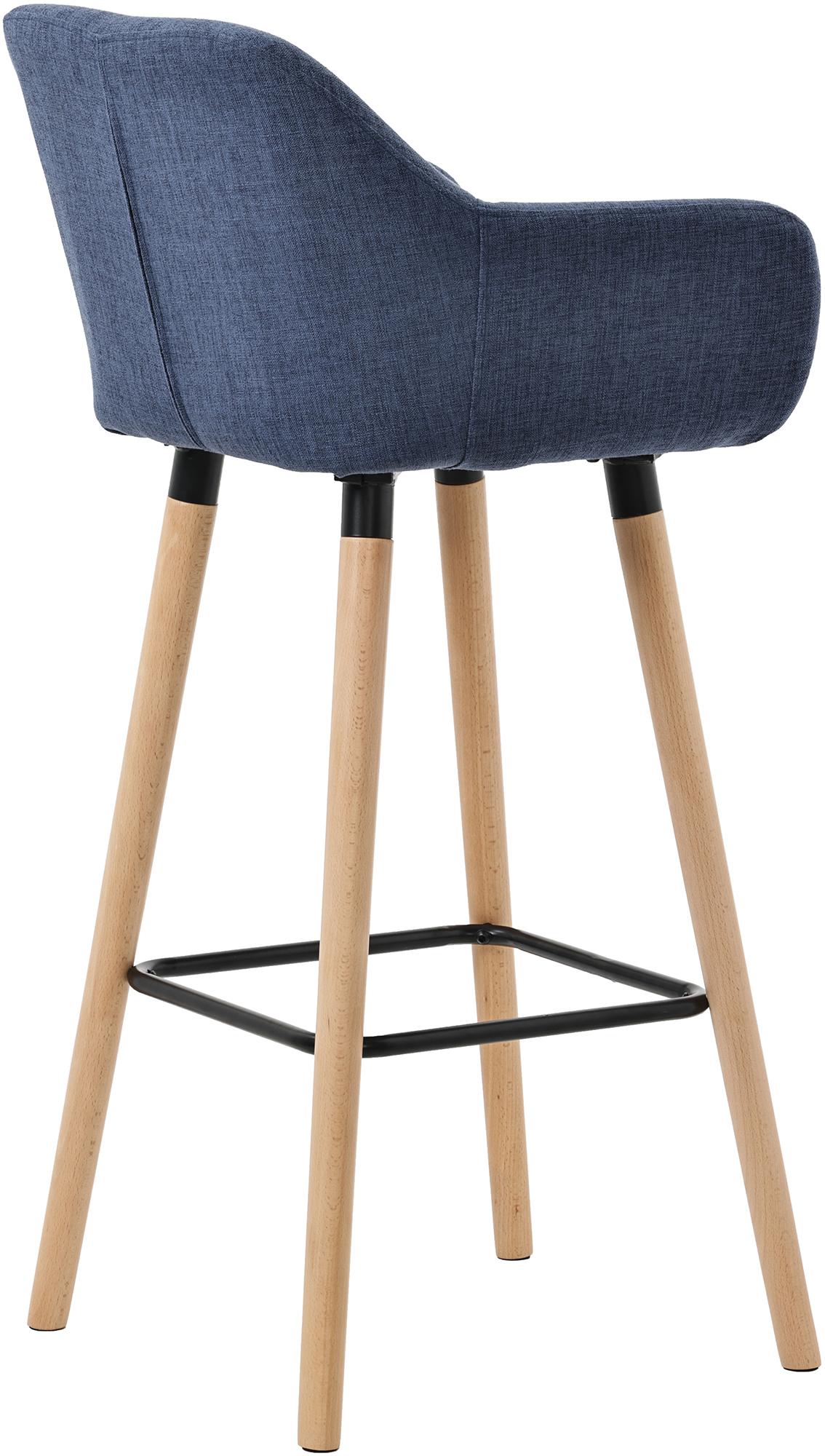 Set van 2 Barkrukken Grant stof donkerblauw dunkelblau