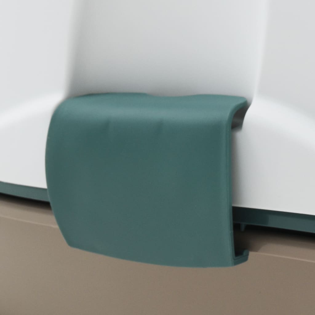 vidaXL Kattenbak met deksel 58,5x39,5x43 cm polypropeen wit en bruin