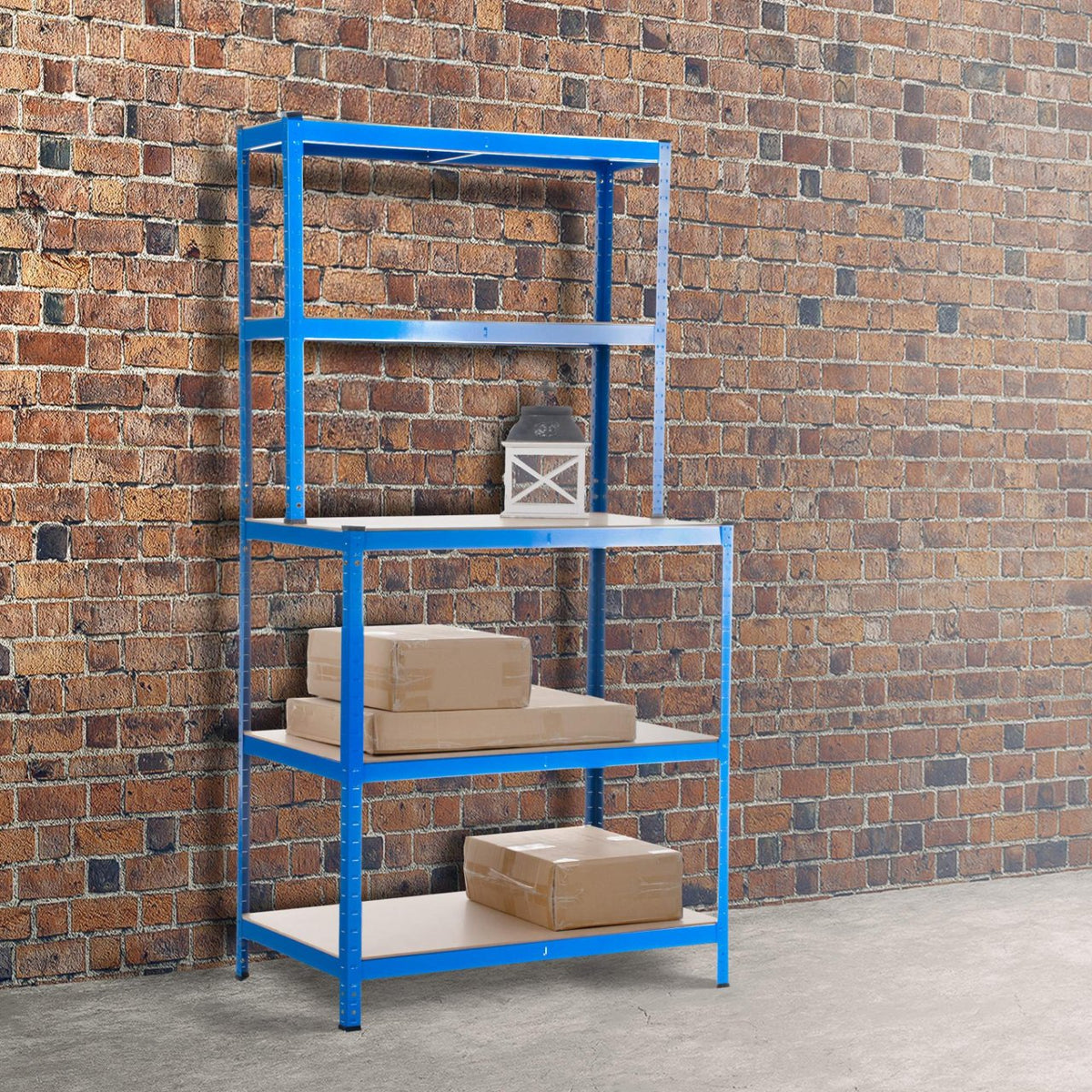 Heavy-duty rack met werkbank blauw blau