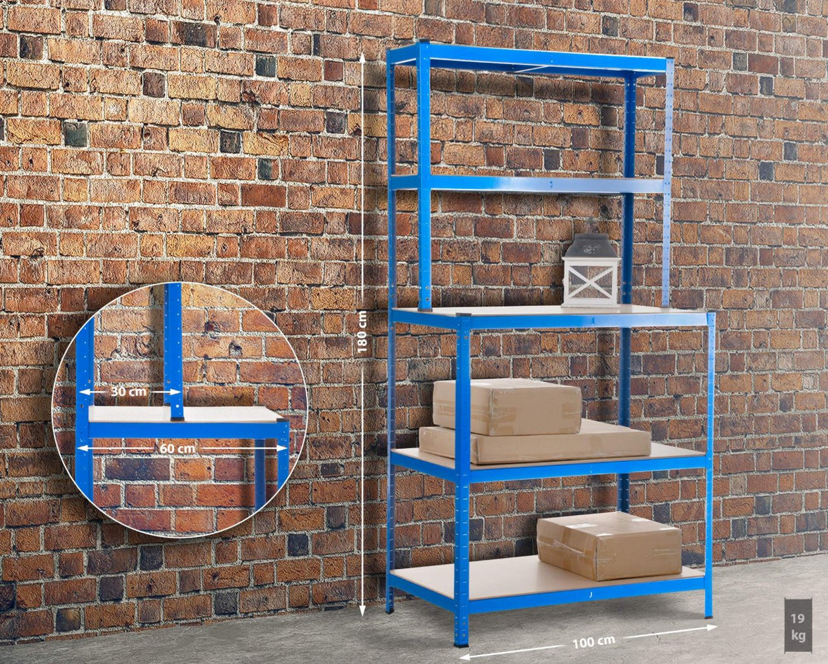 Heavy-duty rack met werkbank blauw blau