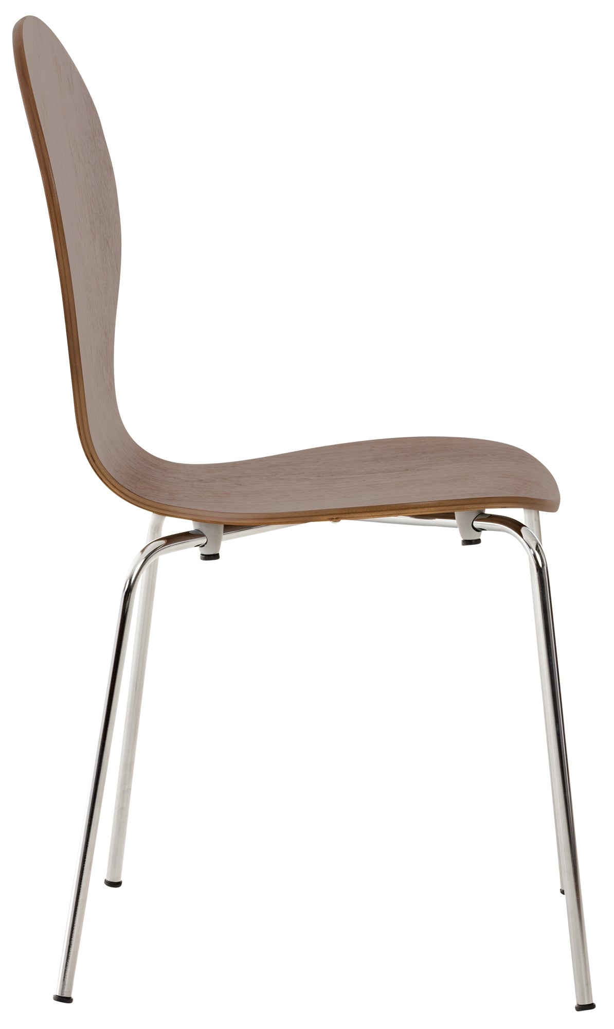 Set van 2 stapelstoelen Diego walnoot walnuss
