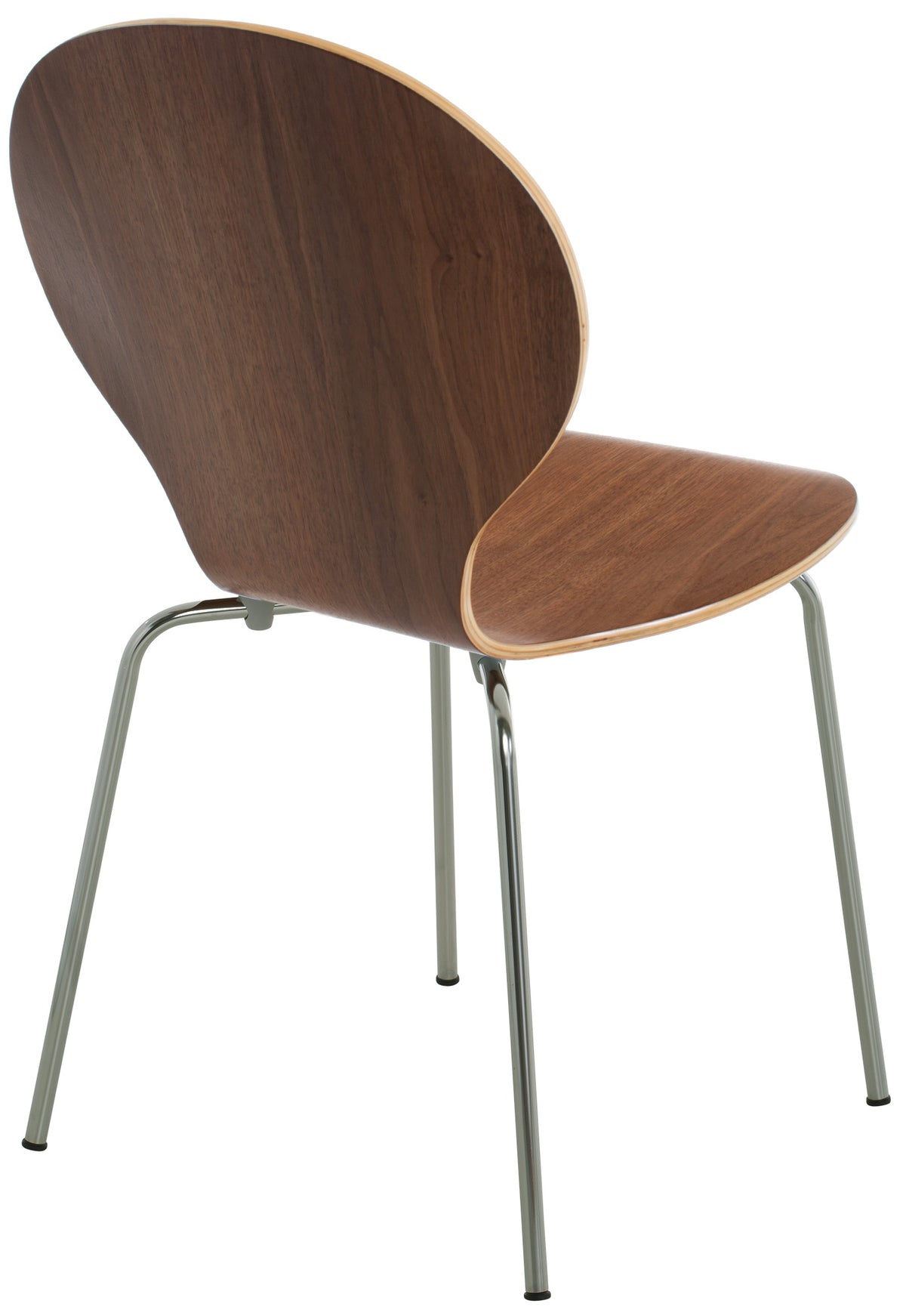 Set van 2 stapelstoelen Diego walnoot walnuss