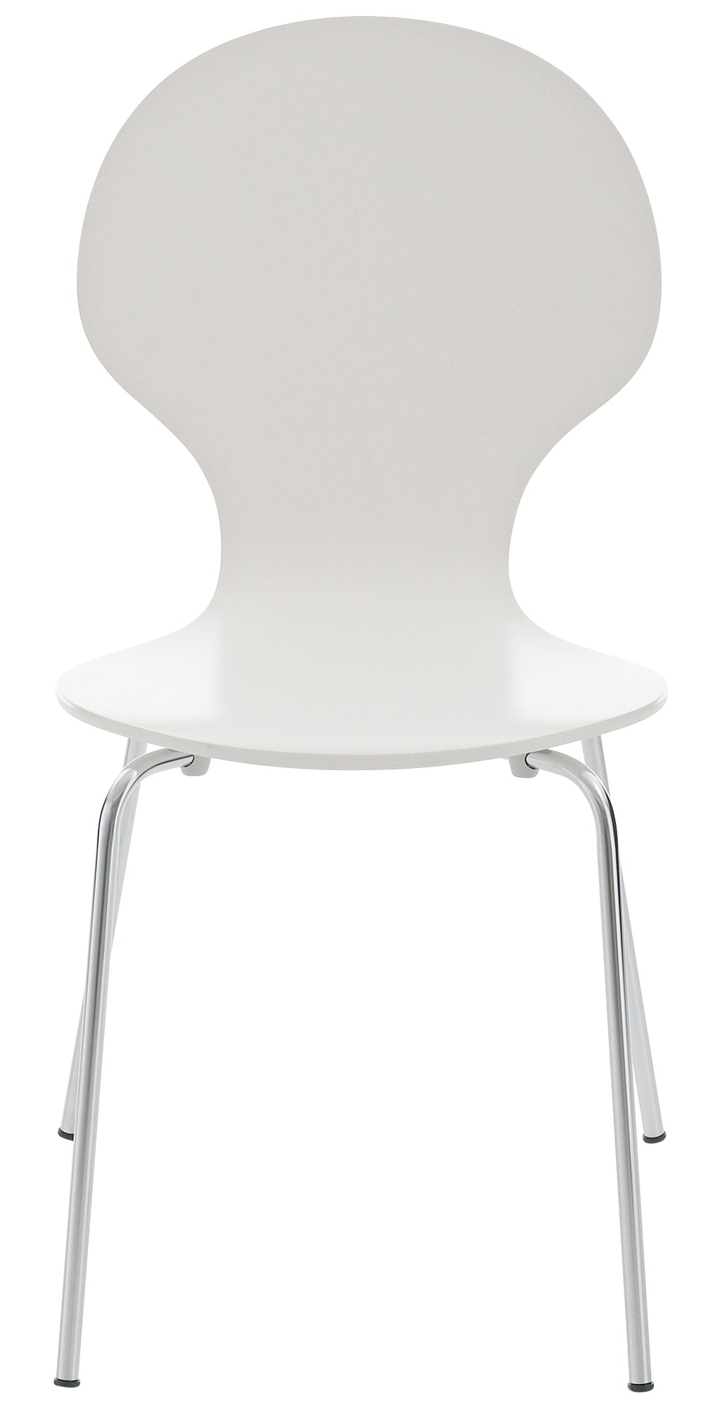 Set van 4 stapelstoelen Diego wit weiß