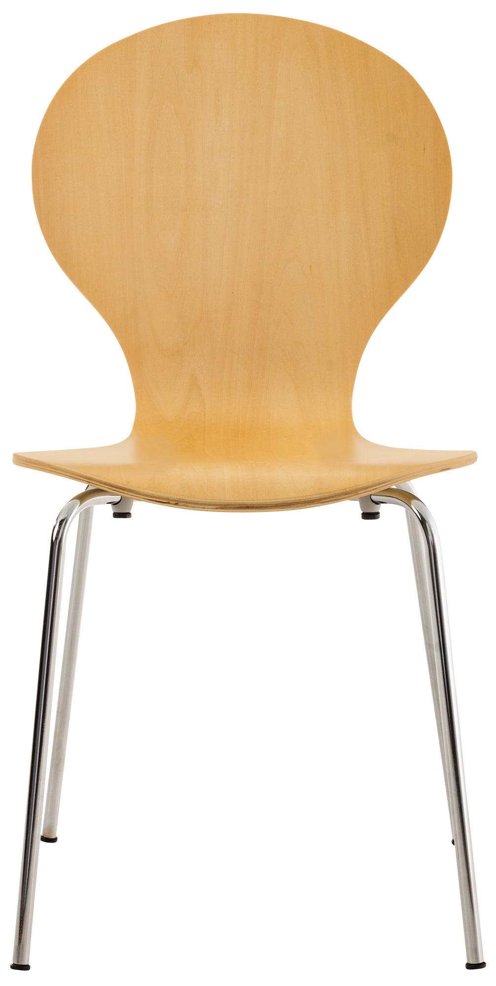 Set van 4 stapelstoelen Diego natura natura