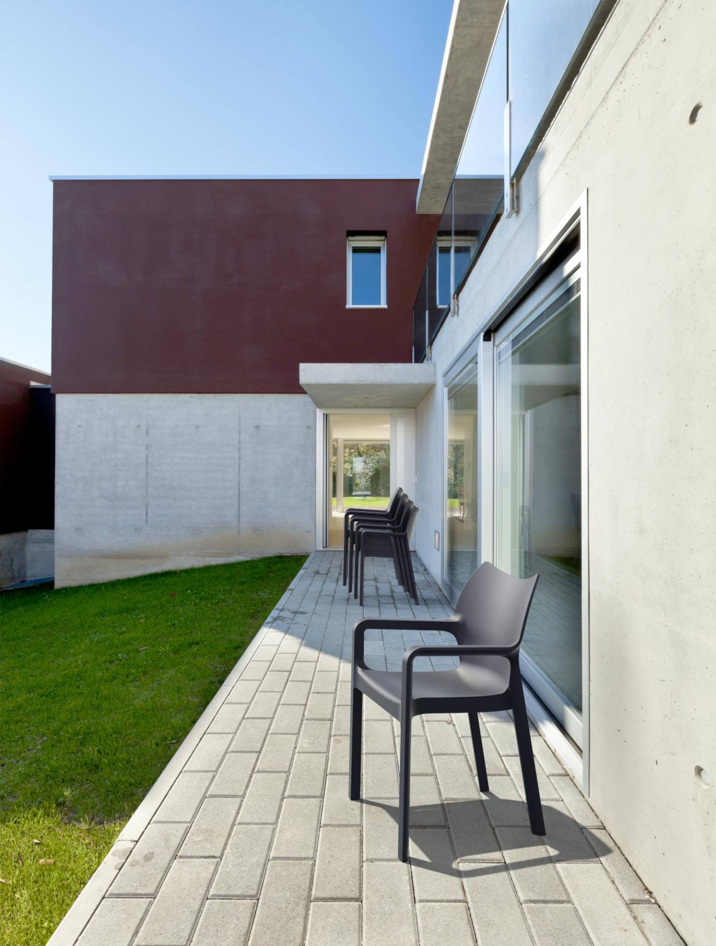 Set van 2 tuinstoelen Diva zwart schwarz