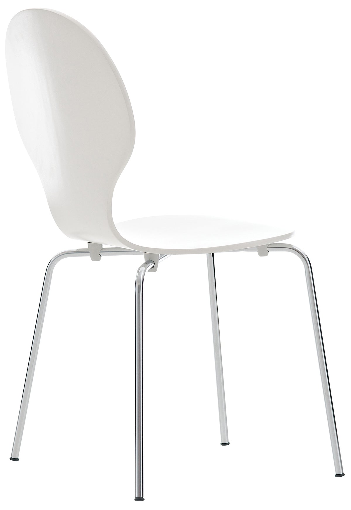 Set van 4 stapelstoelen Diego wit weiß