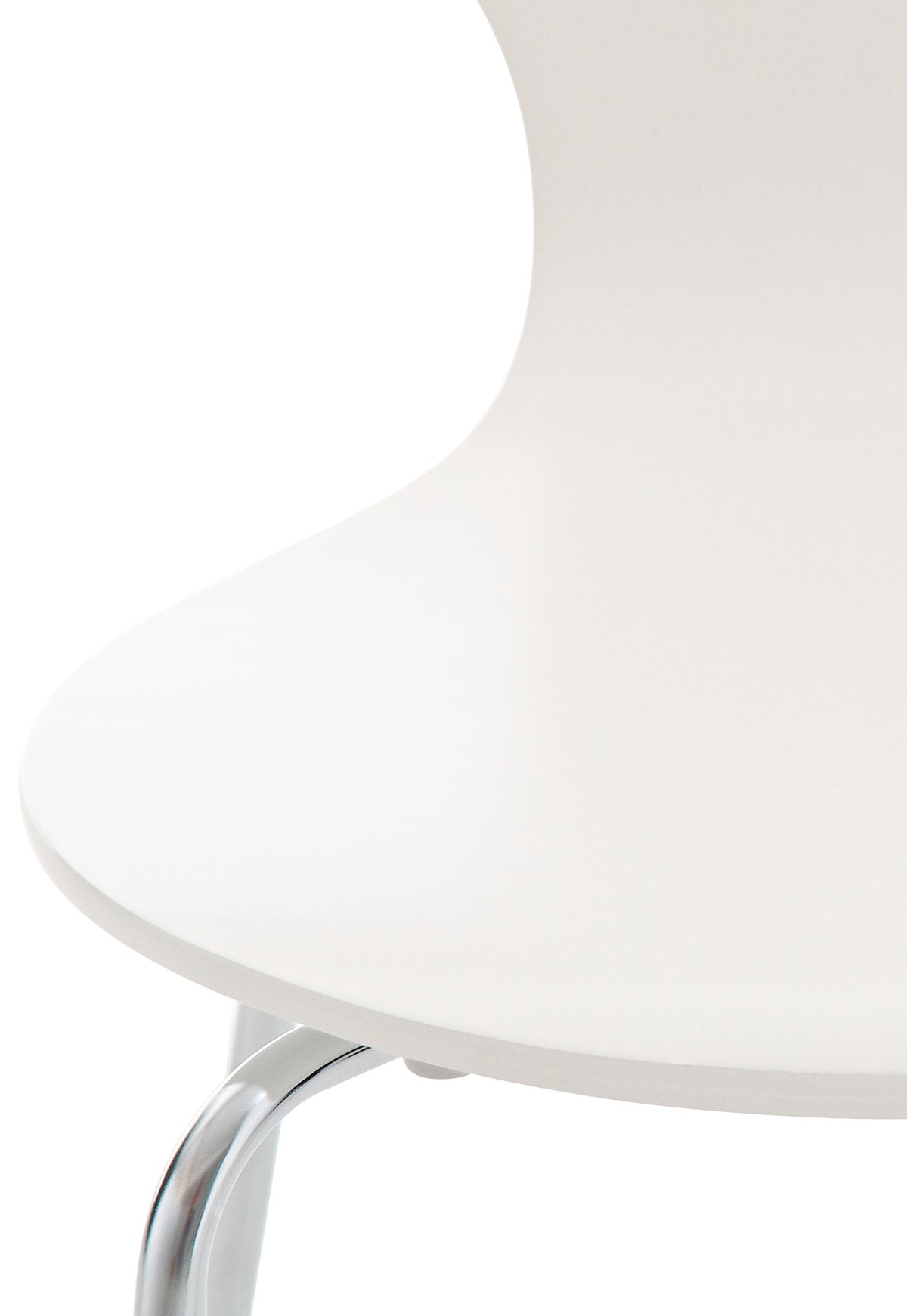 Set van 4 stapelstoelen Diego wit weiß