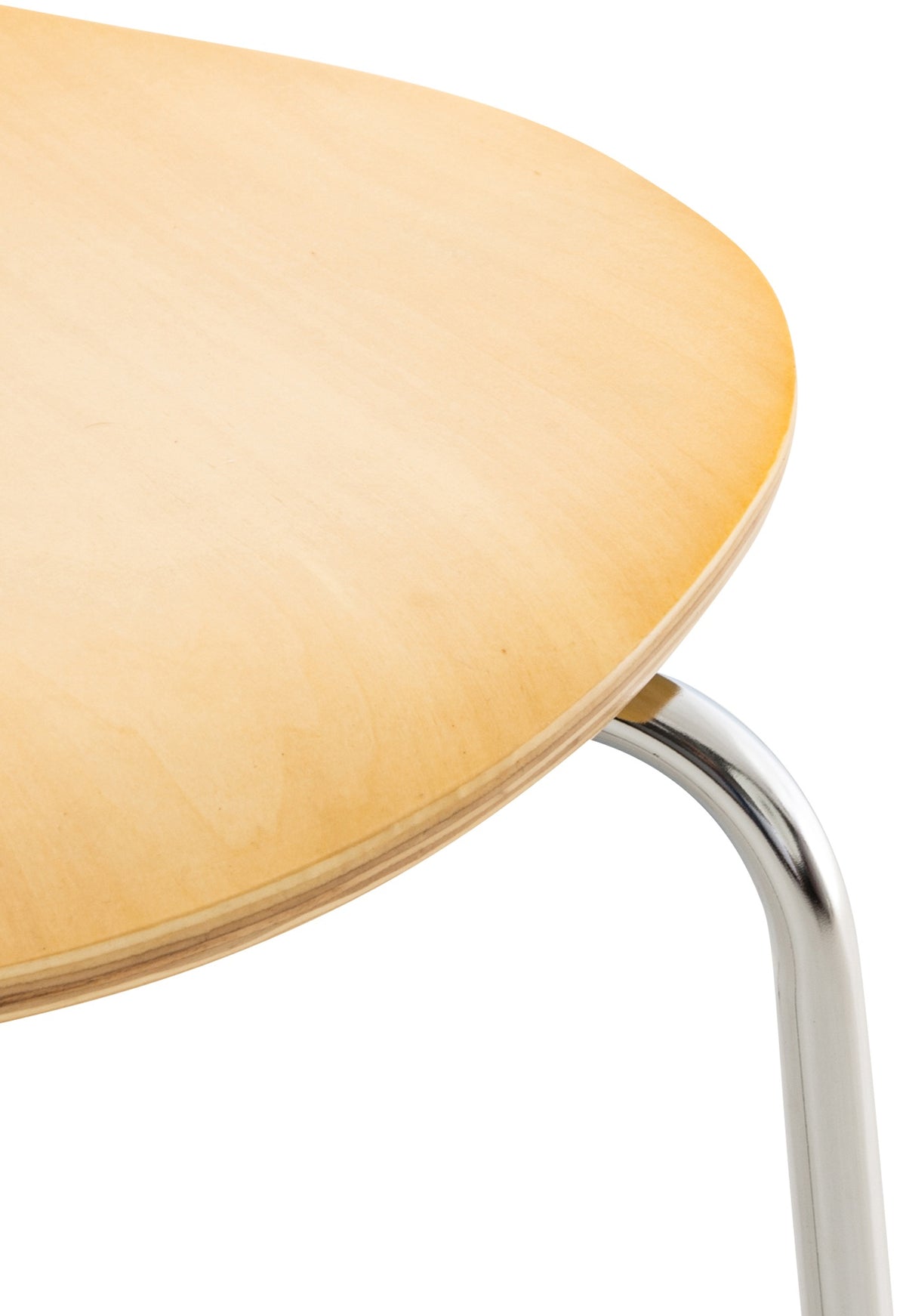 Set van 4 stapelstoelen Diego natura natura