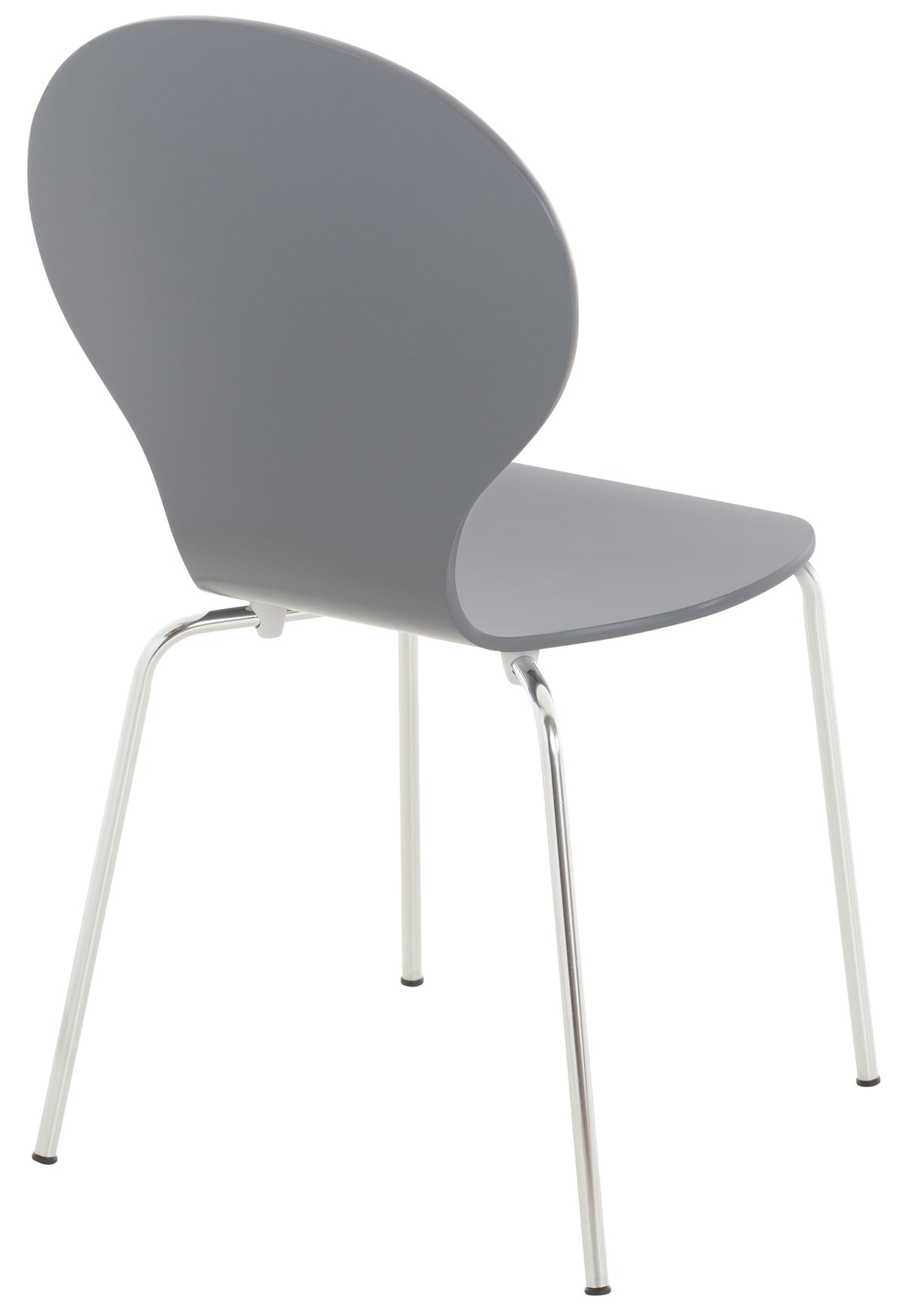Set van 4 stapelstoelen Diego grijs grau