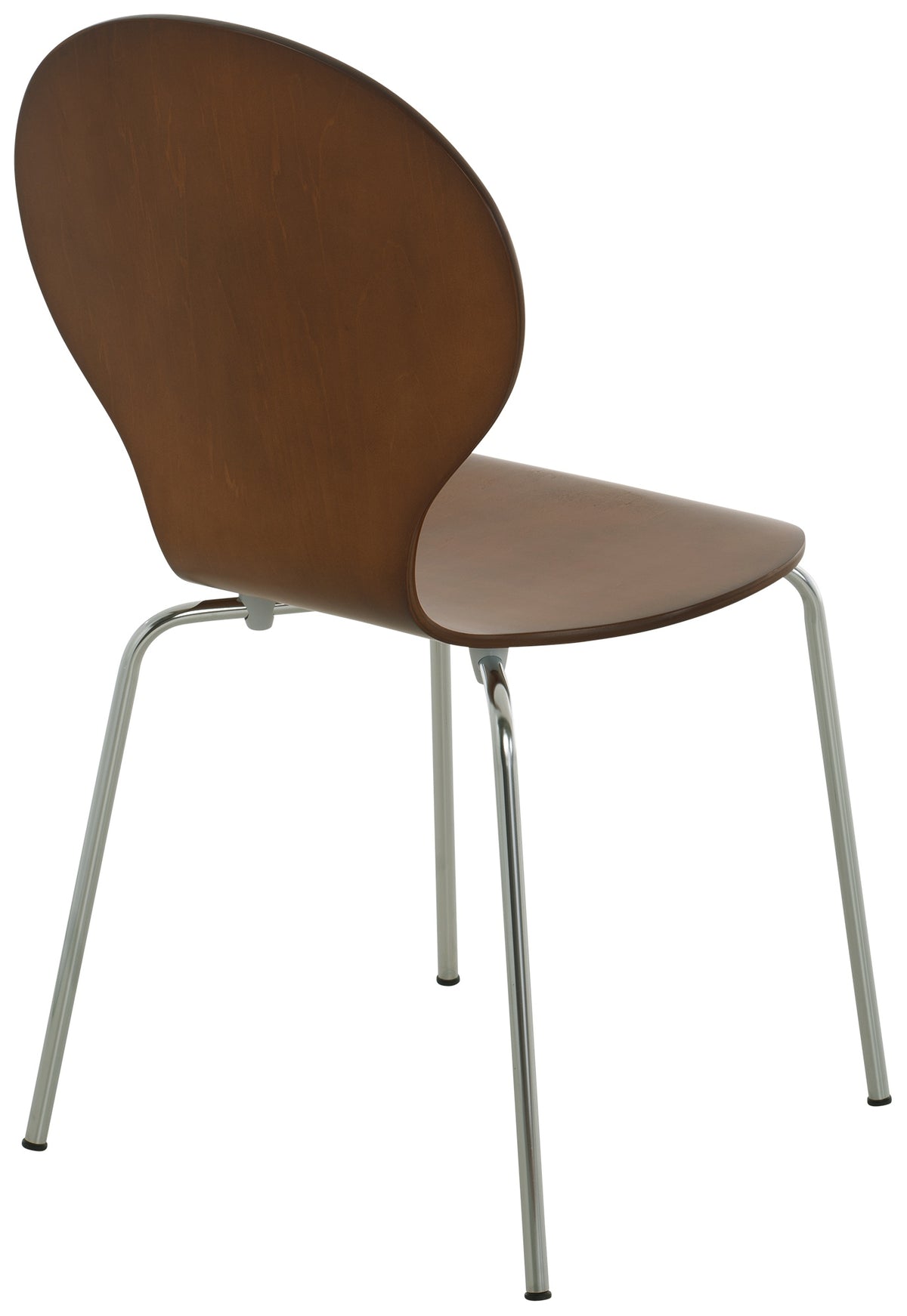 Set van 4 stapelstoelen Diego bruin braun