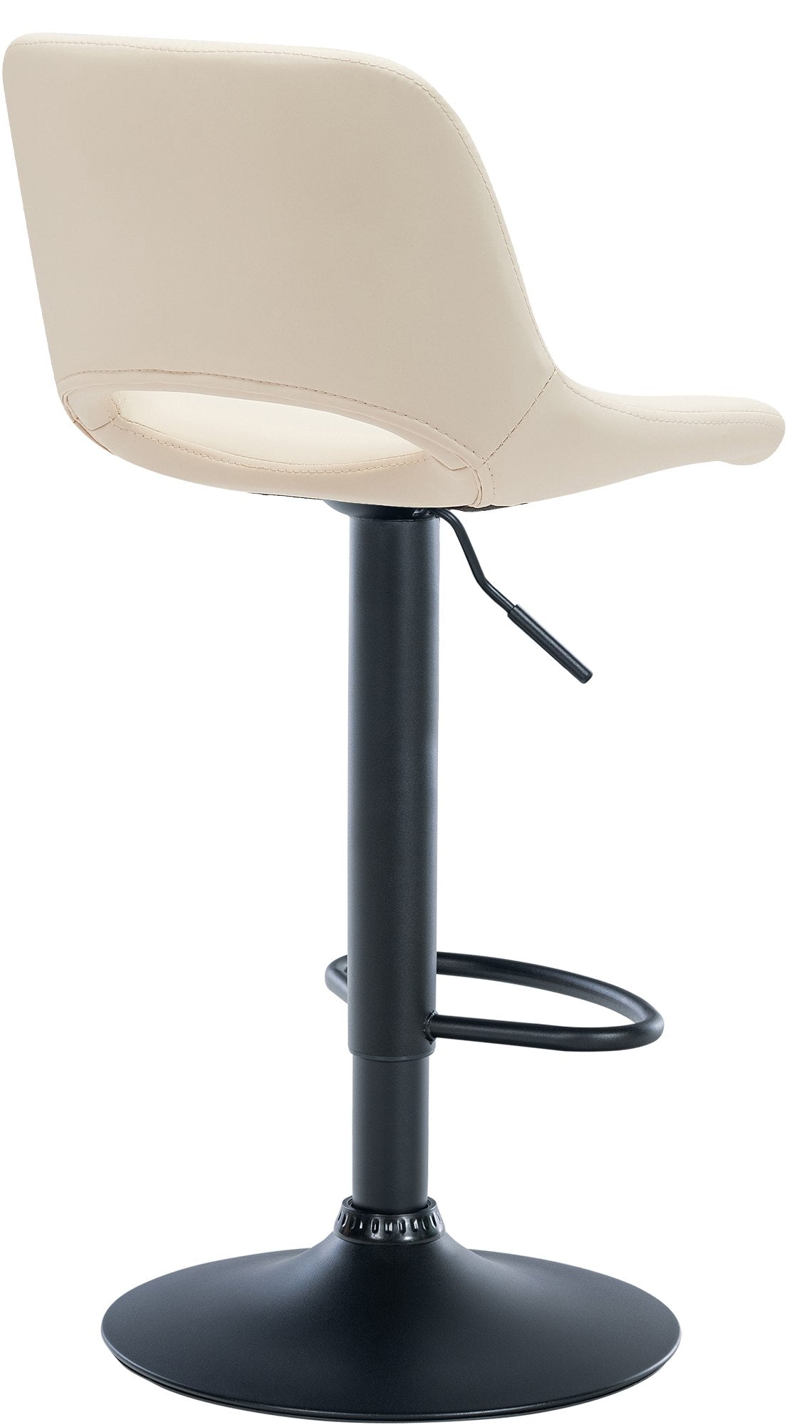 Barkruk Camden kunstleer creme,Metaal mat zwart creme