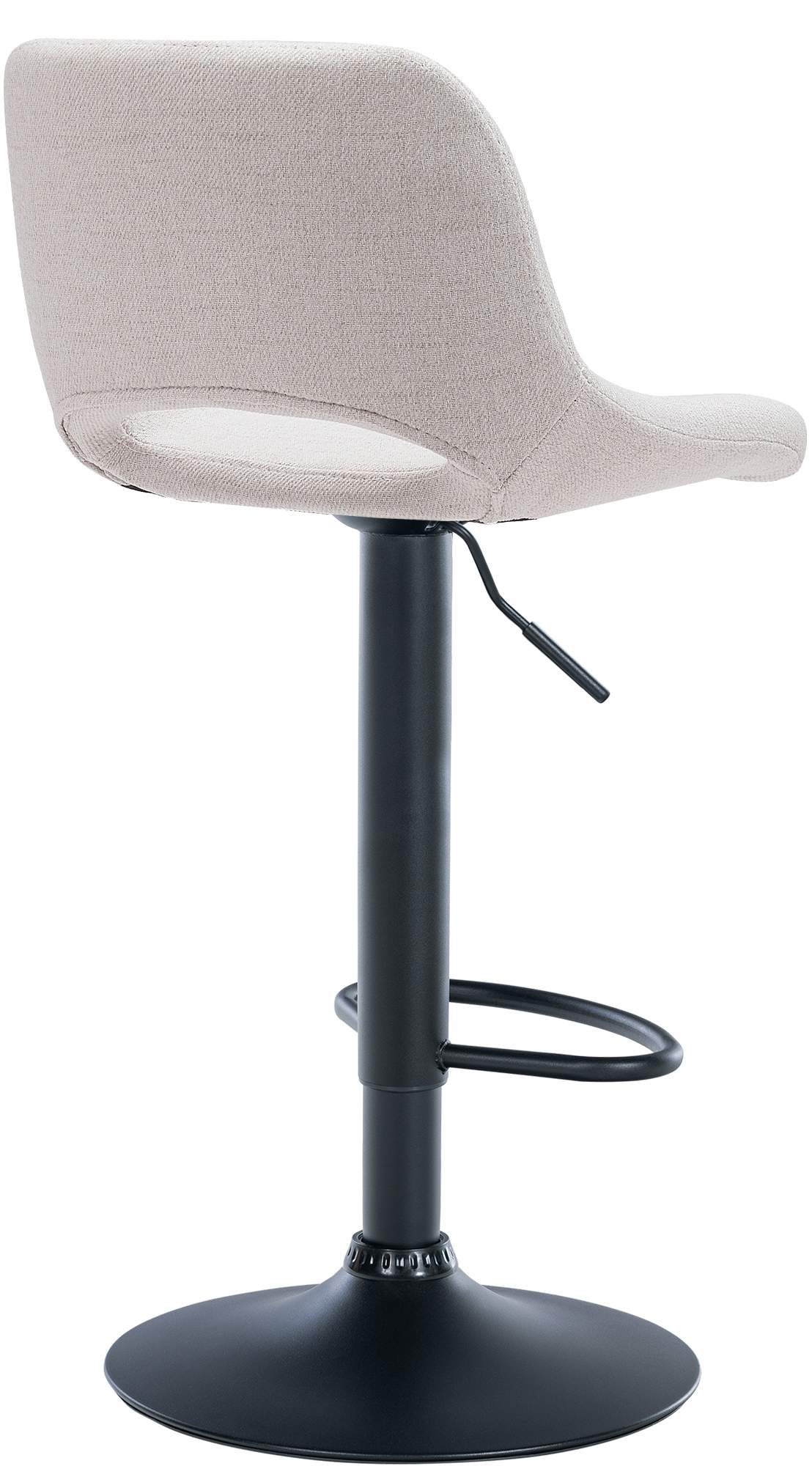 Barkruk Camden Stof creme,Metaal mat zwart creme