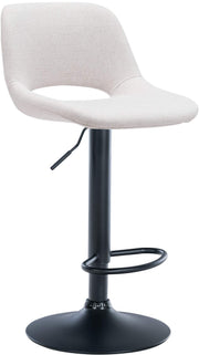 Barkruk Camden Stof creme,Metaal mat zwart creme