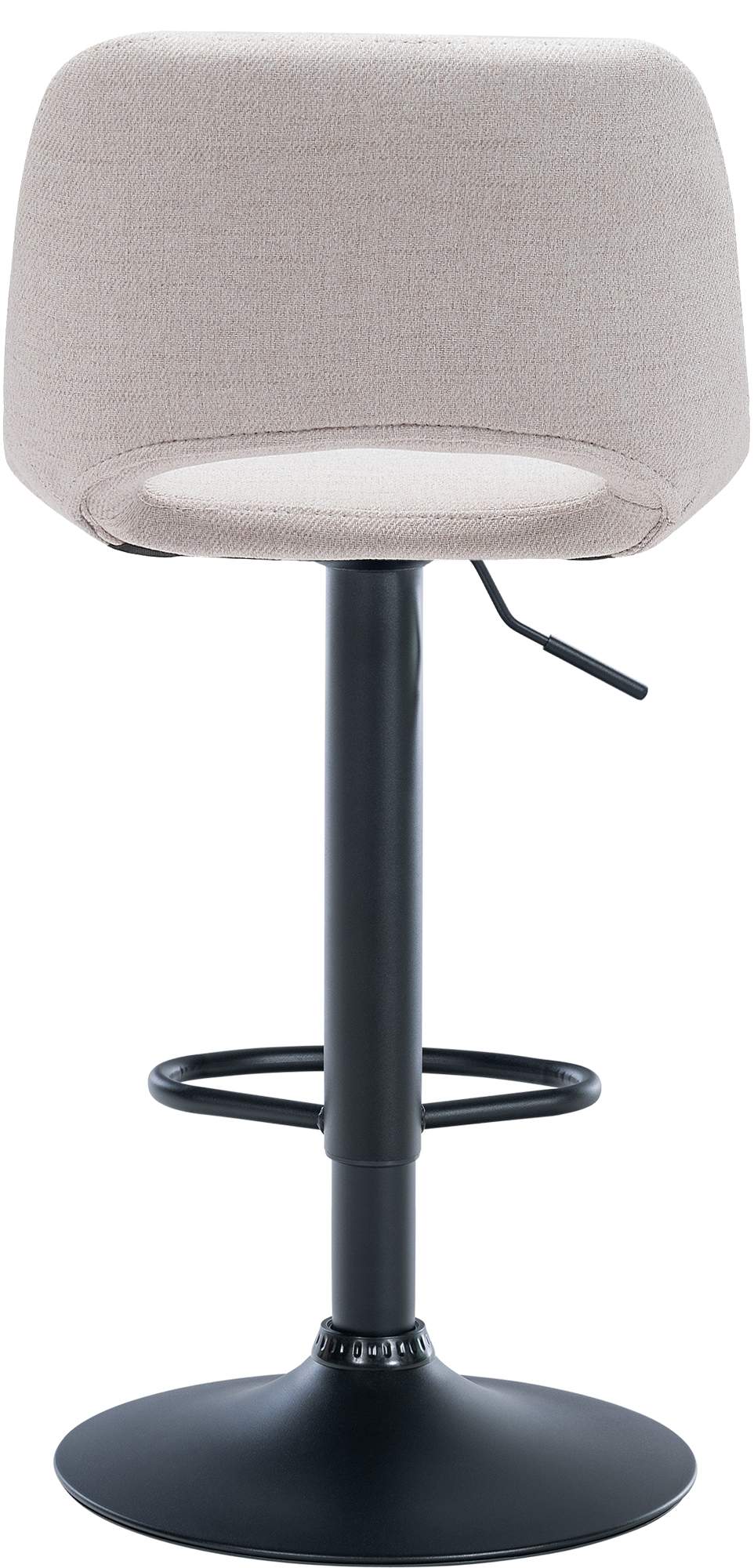 Barkruk Camden Stof creme,Metaal mat zwart creme