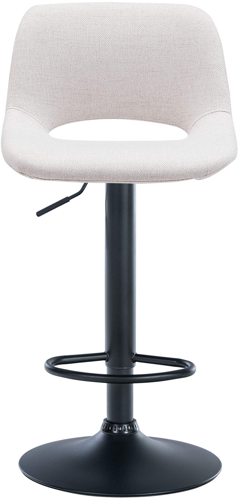 Barkruk Camden Stof creme,Metaal mat zwart creme