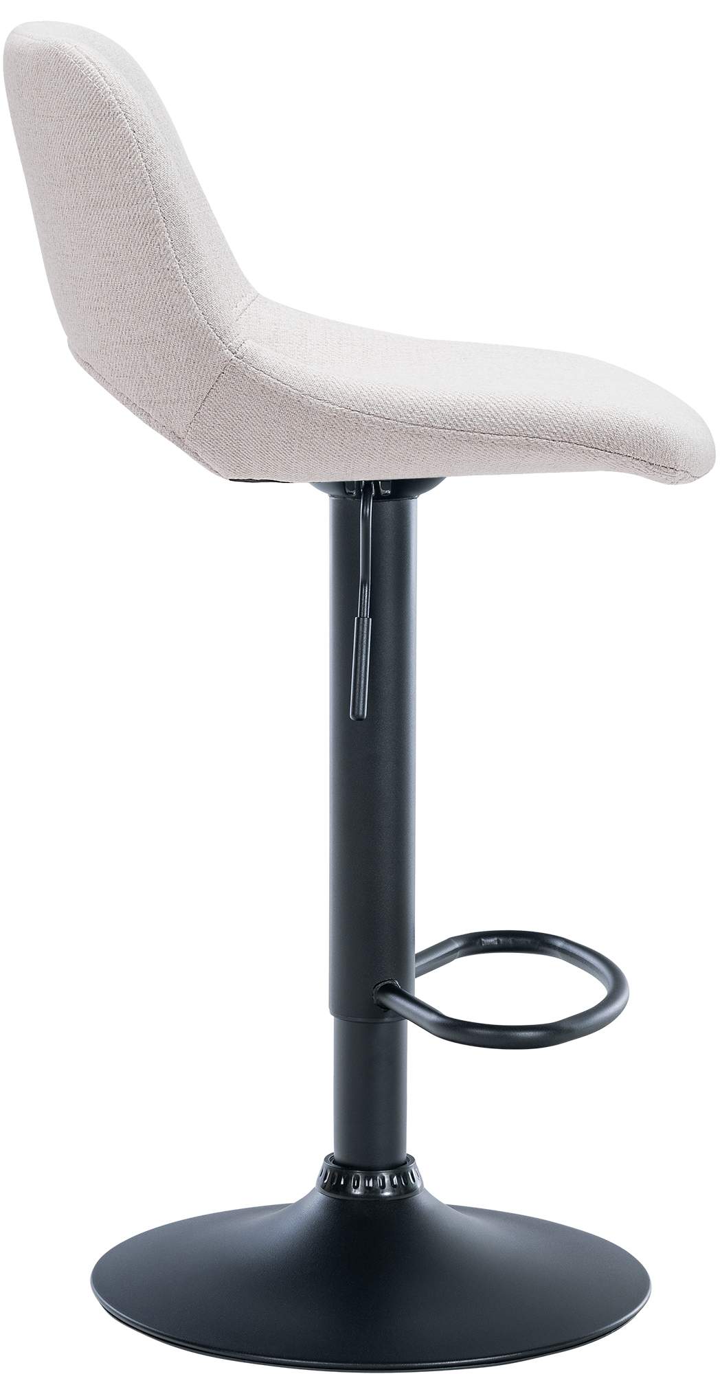 Barkruk Camden Stof creme,Metaal mat zwart creme