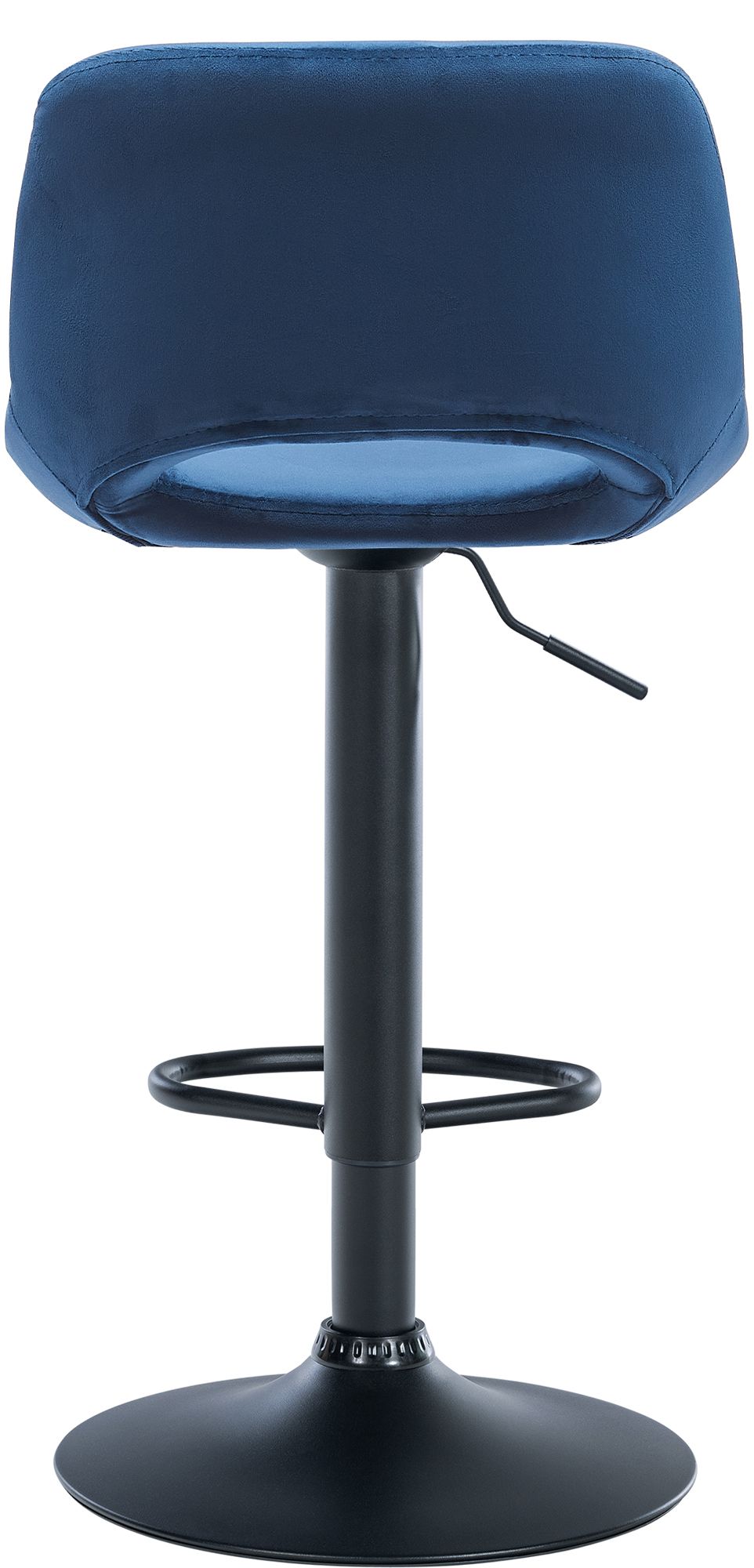 Barkruk Camden fluweel blauw,Metaal mat zwart blau