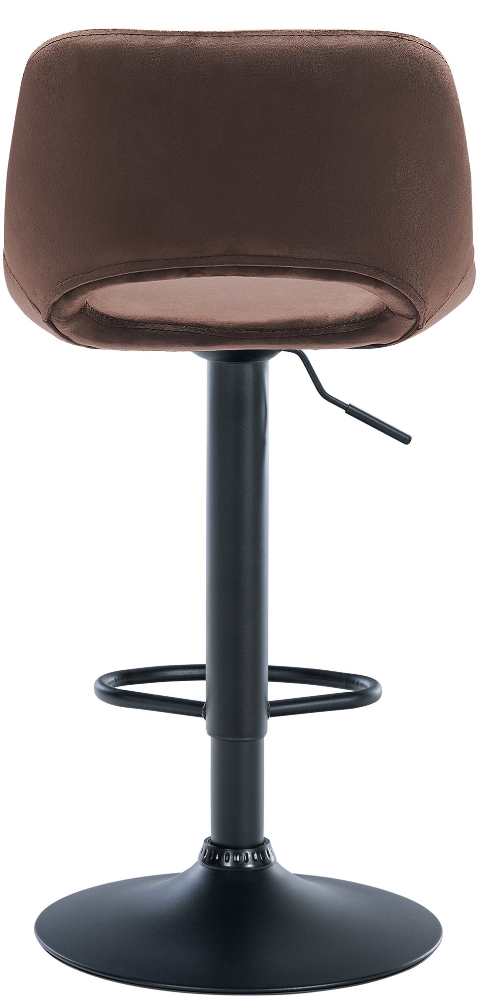 Barkruk Camden fluweel bruin,Metaal mat zwart braun