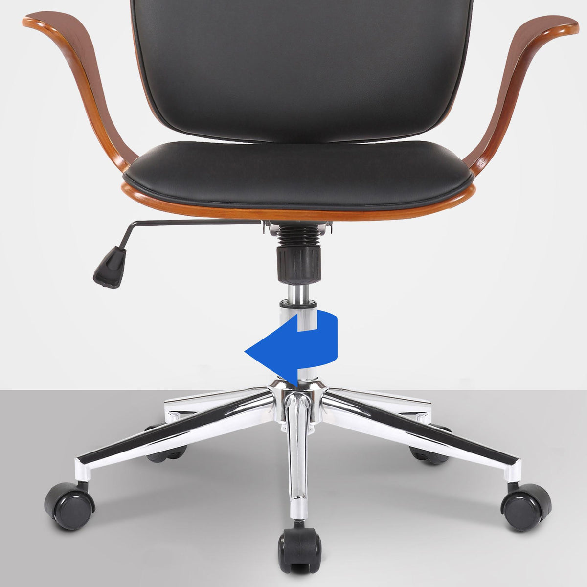 Bureaustoel Burbank walnoot/zwart,Kunstleer walnuss/schwarz