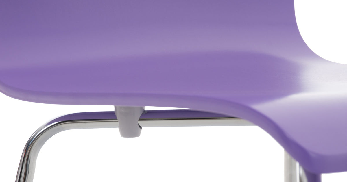 Set van 4 Pepe bezoekersstoelen purper lila