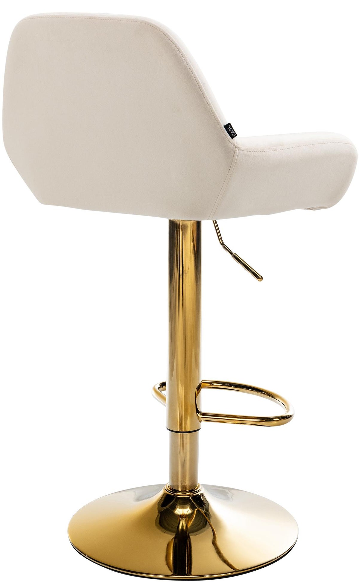 Barkruk Braga goud fluweel creme creme