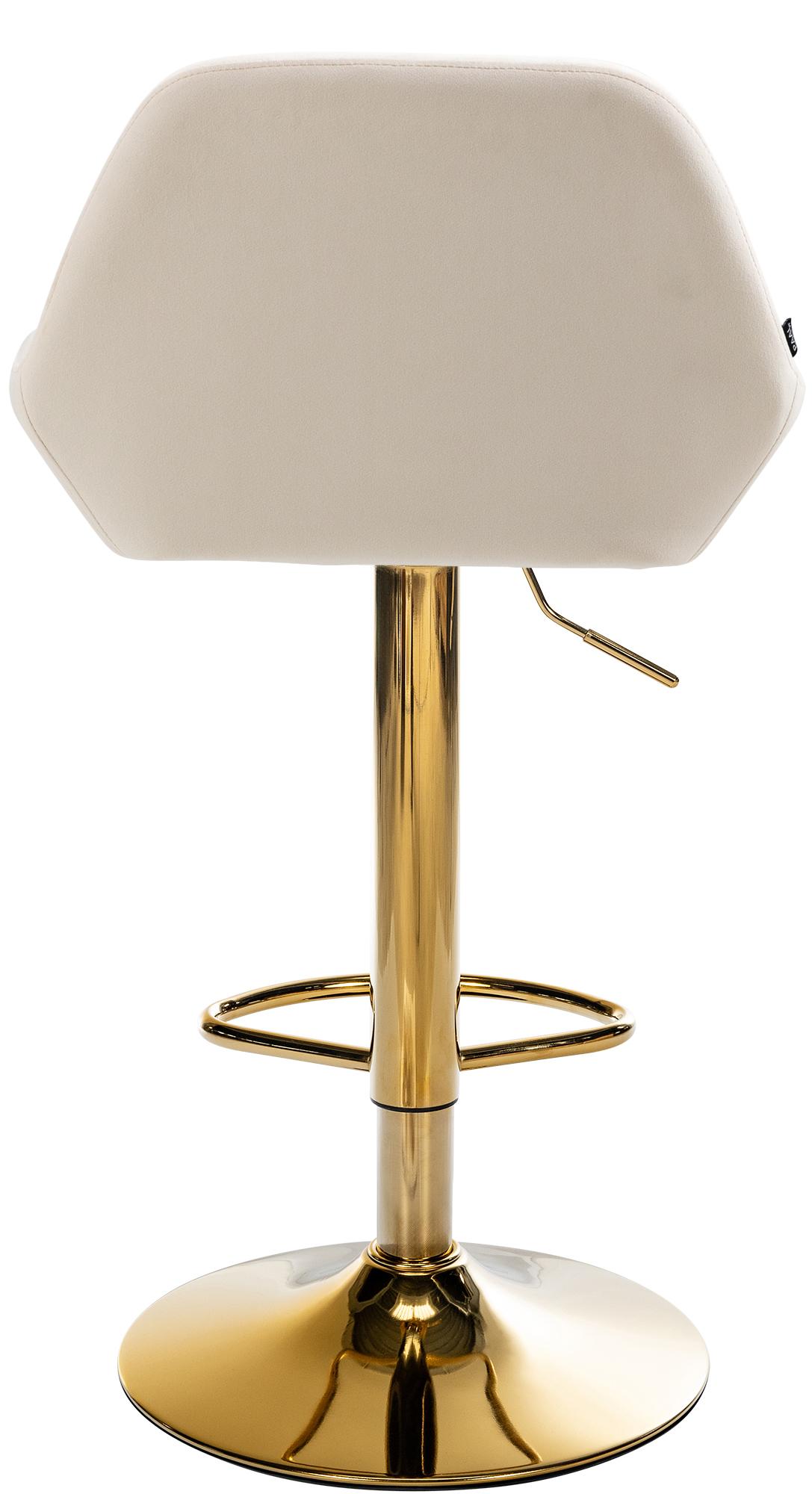 Barkruk Braga goud fluweel creme creme