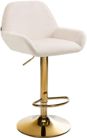 Barkruk Braga goud fluweel creme creme