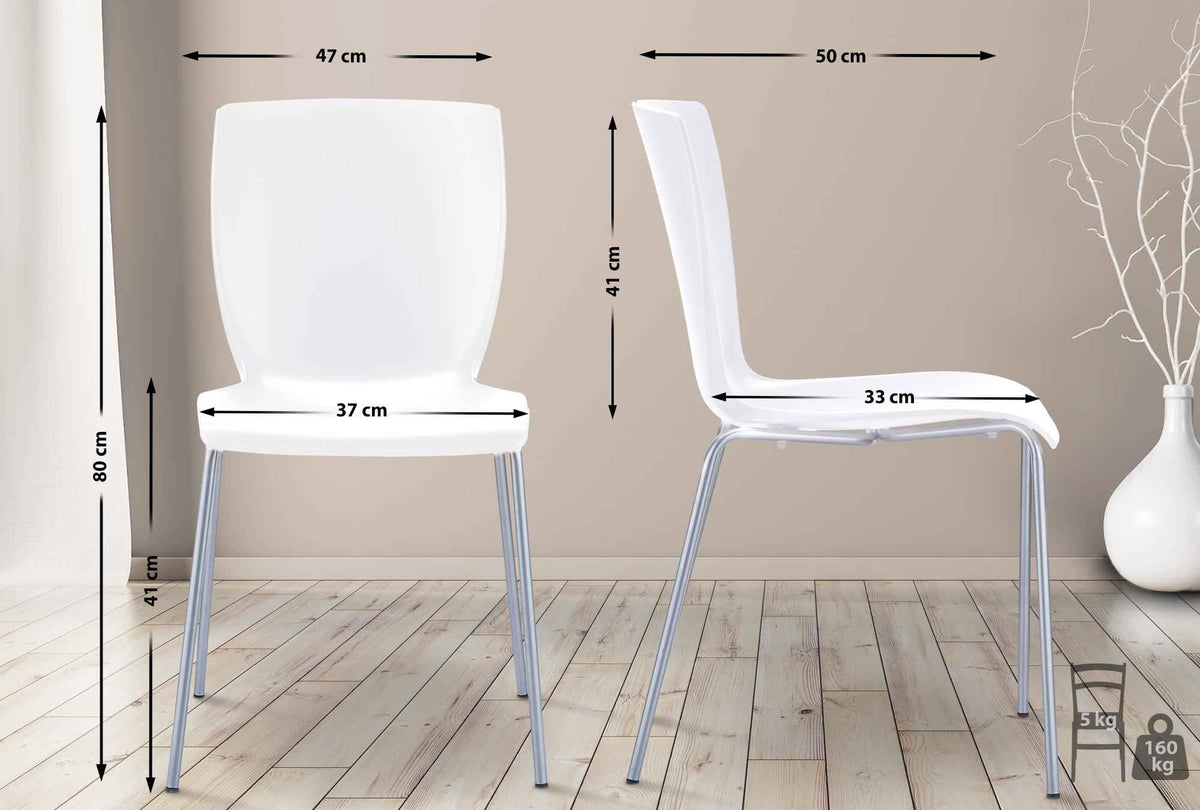 Set van 2 Mio Tuinstoelen wit weiß