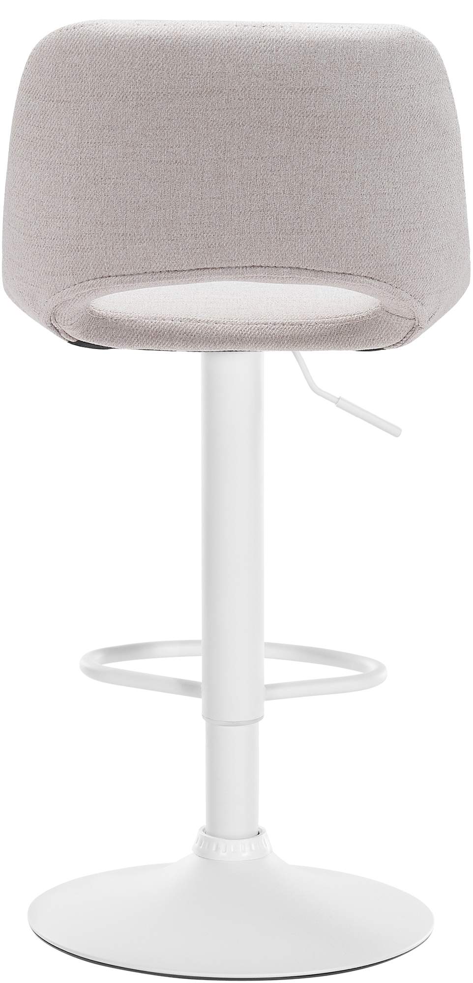 Set van 2 barkrukken Camden stof creme,Metaal mat wit creme