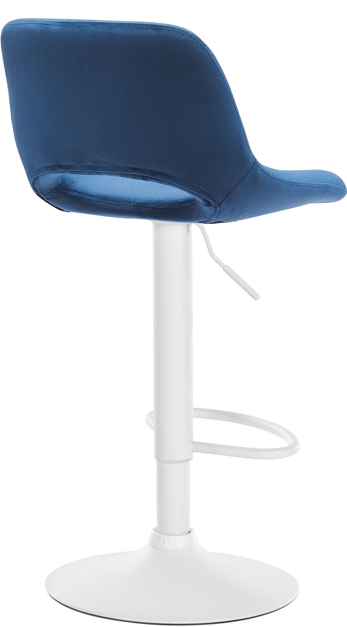 Set van 2 barkrukken Camden fluweel blauw,Metaal mat wit blau