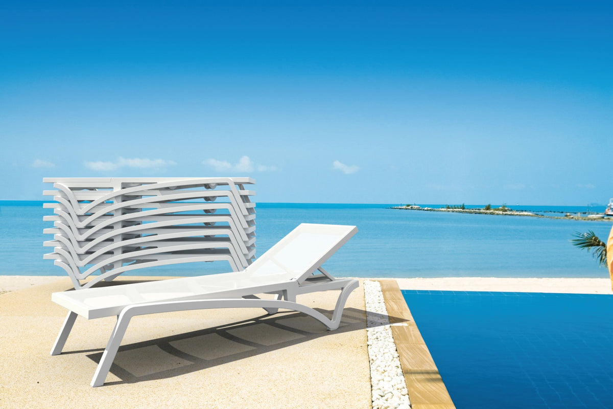 SUN LOUNGER PACIFIC wit weiß