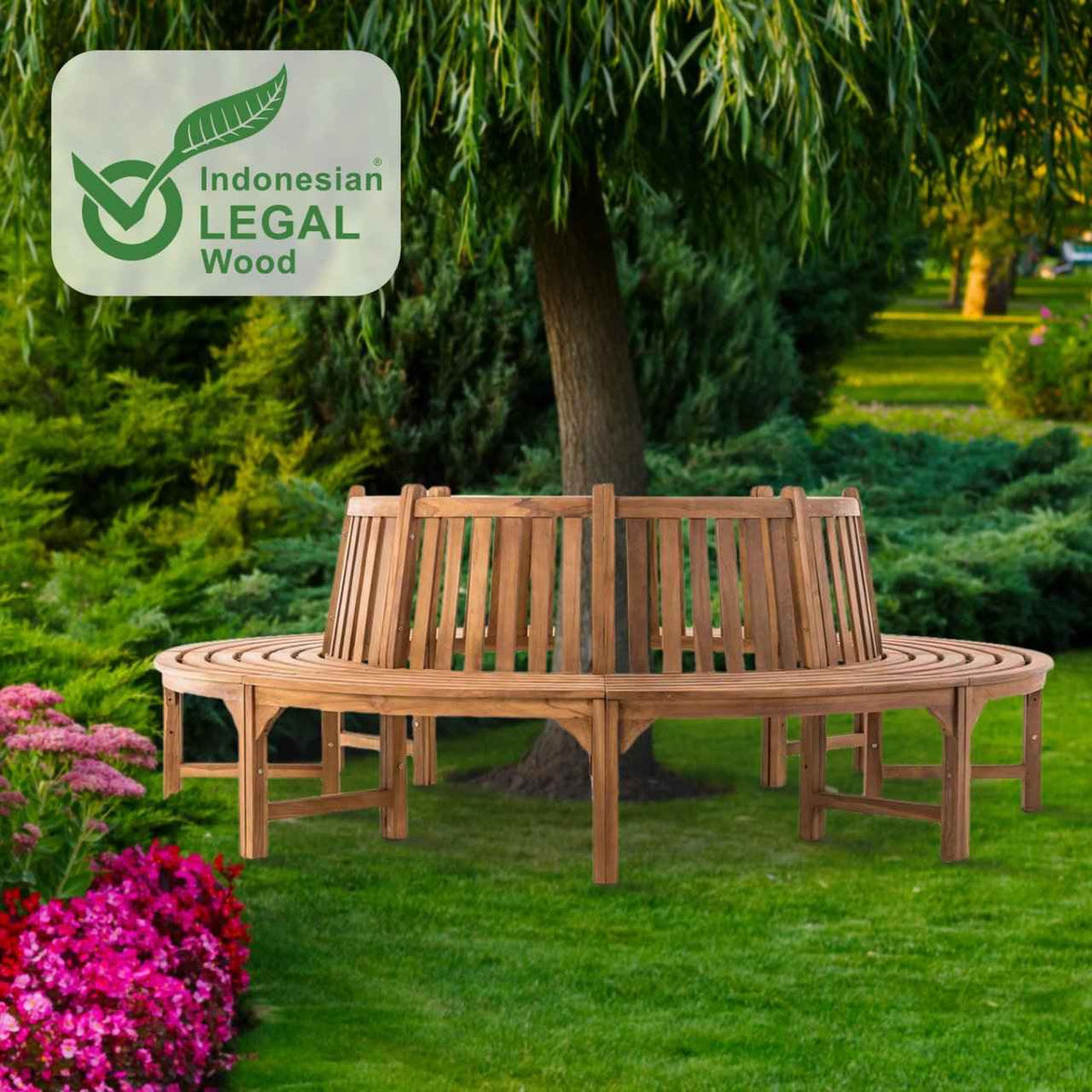 TuinbankNovum rond 250 cm,teak teak