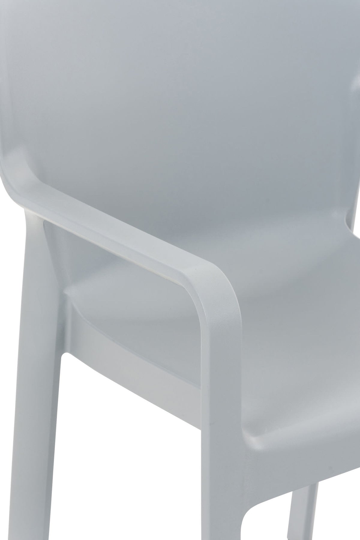 Set van 4 Diva tuinstoelen met armleuningen licht grijs hellgrau