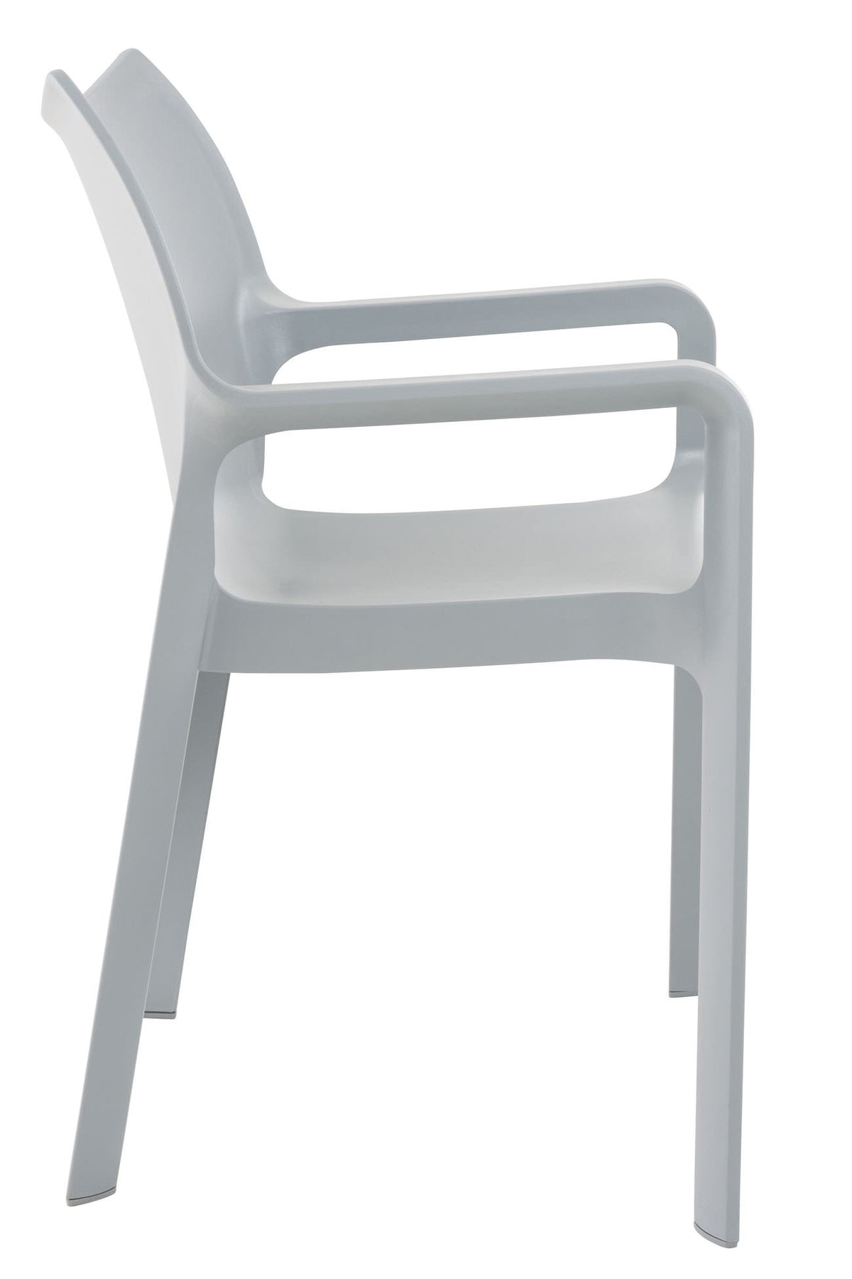 Set van 4 Diva tuinstoelen met armleuningen licht grijs hellgrau