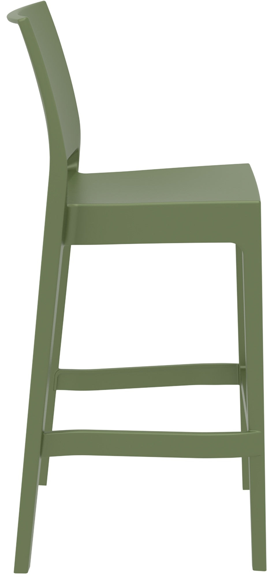 Set van 4 barkrukken Maya olijf oliv
