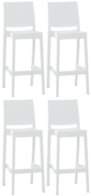 Set van 4 barkrukken Maya wit weiß
