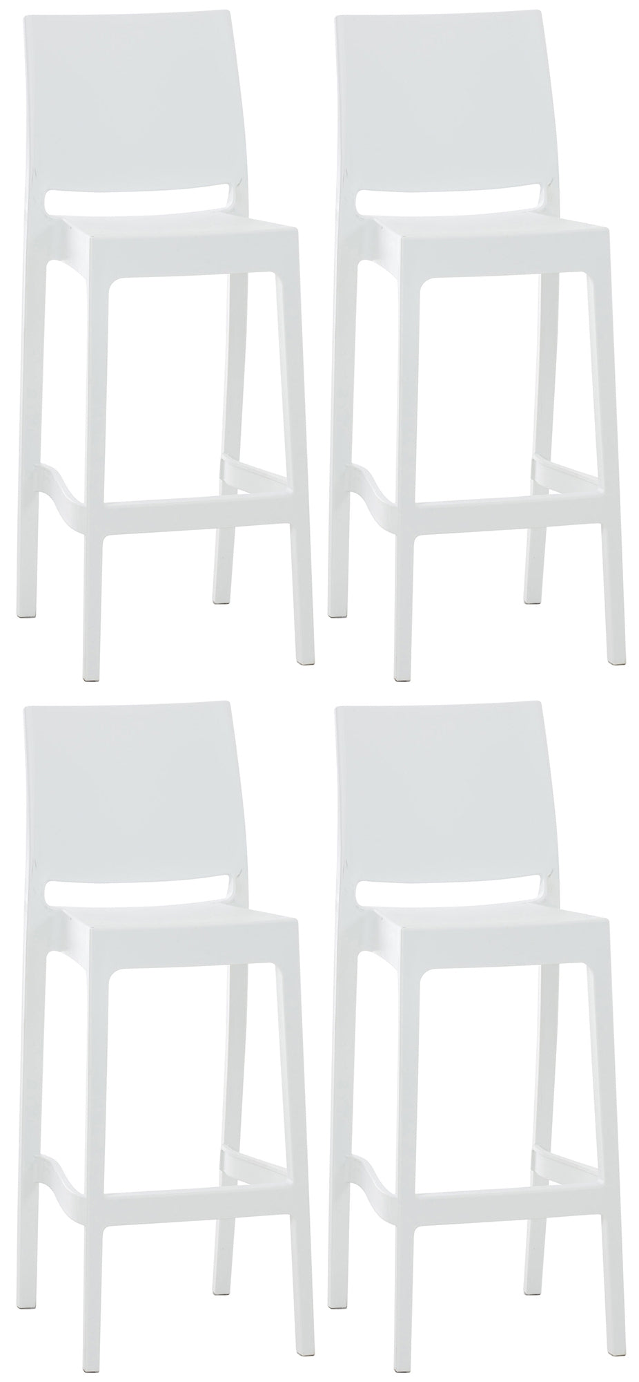 Set van 4 barkrukken Maya wit weiß