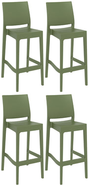 Set van 4 barkrukken Maya olijf oliv