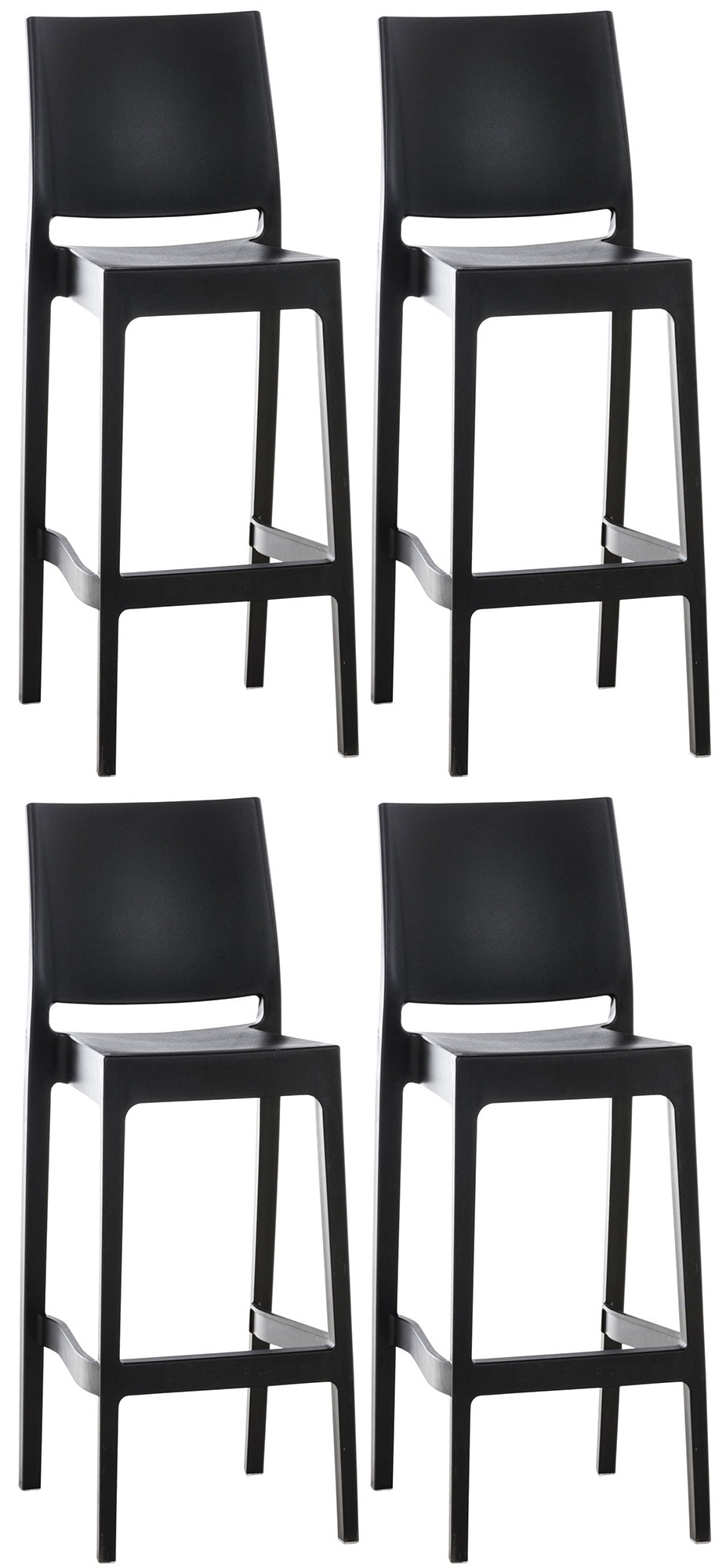 Set van 4 barkrukken Maya zwart schwarz