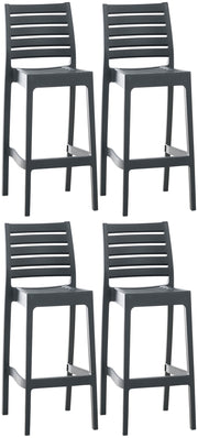 Set van 4 barkrukken Ares donkergrijs dunkelgrau