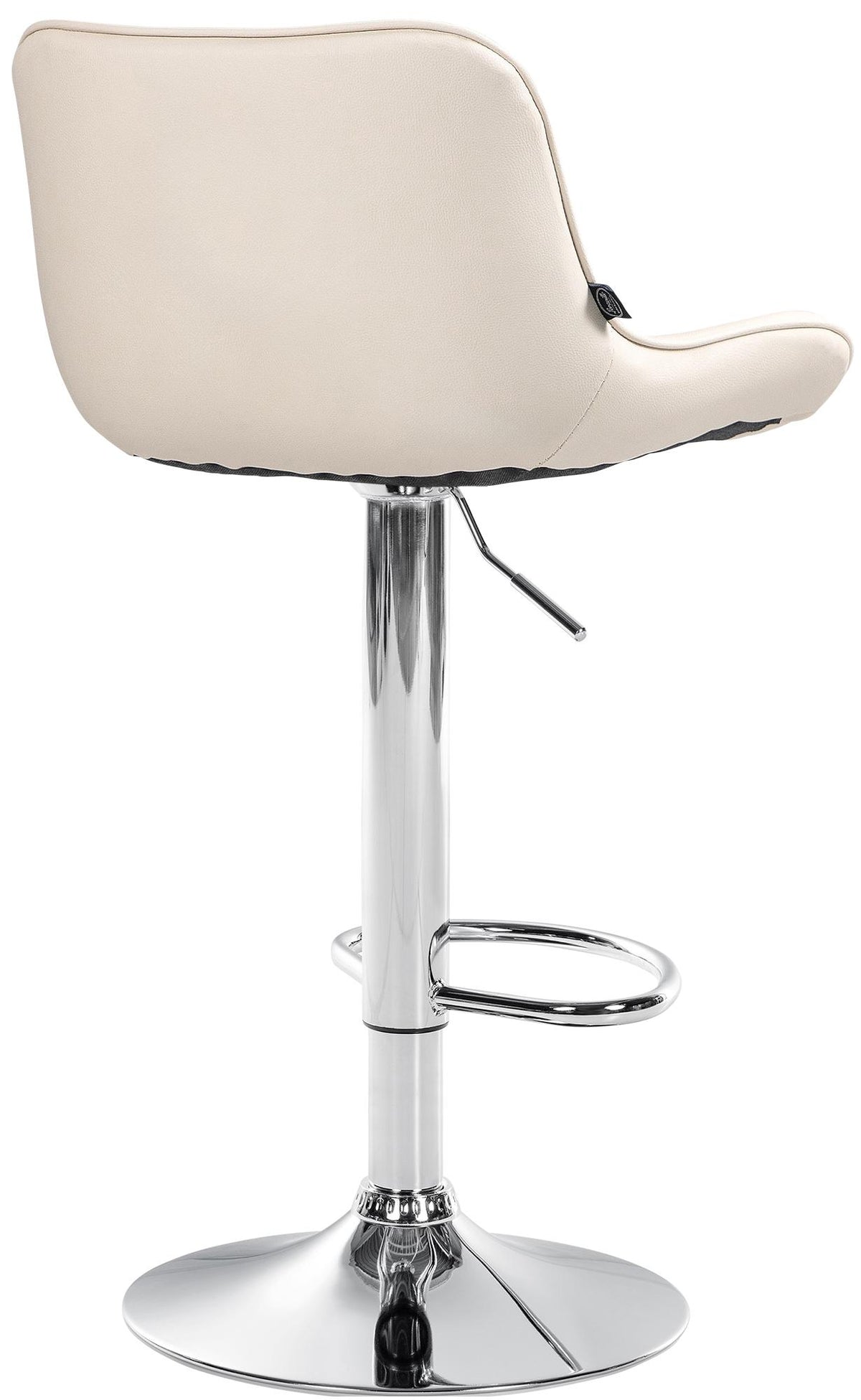 Set van 2 barkrukken Vonore kunstleer creme,chroom creme