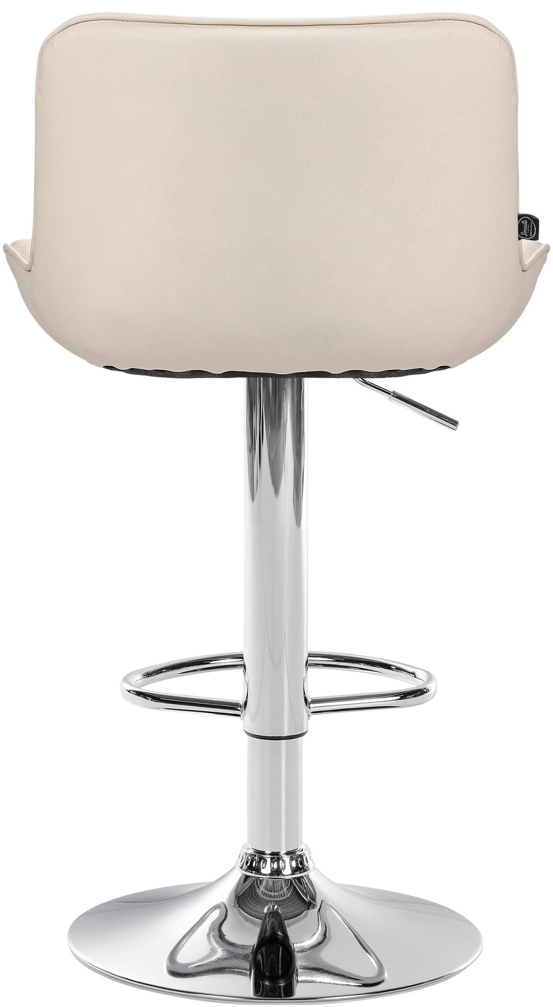 Set van 2 barkrukken Vonore kunstleer creme,chroom creme
