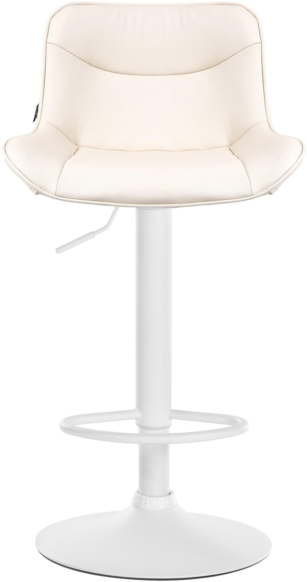 Set van 2 barkrukken Vonore kunstleer creme,wit creme